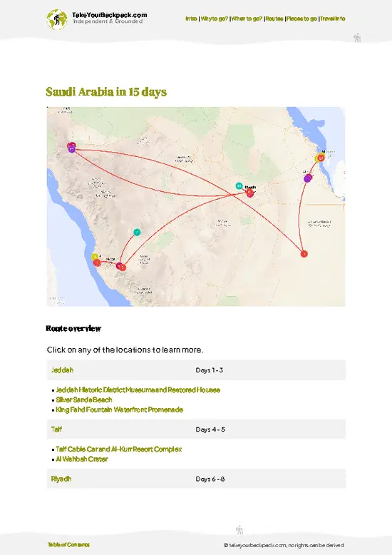 example page 4 from our offline Travel Guide for Saudi Arabia